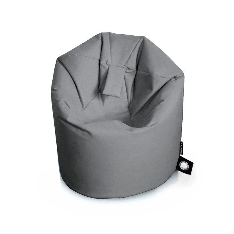 Polyester Outdoor Friendly Refillable Classic Bean Bag, Grey