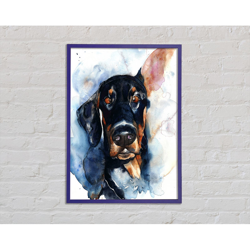 Doppy Dalmation Dog - Single Picture Frame Print, Silver Framed Paper, 59.7cm H x 42cm W x 3cm D