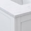 Meuble-lavabo de 72 po avec structure en bois franc massif, comptoir en quartz, tiroirs à fermeture en douceur, évier CUPC et rangement à couvercle rabattable Vannes