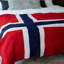 Norwegian Flag Wool Throw