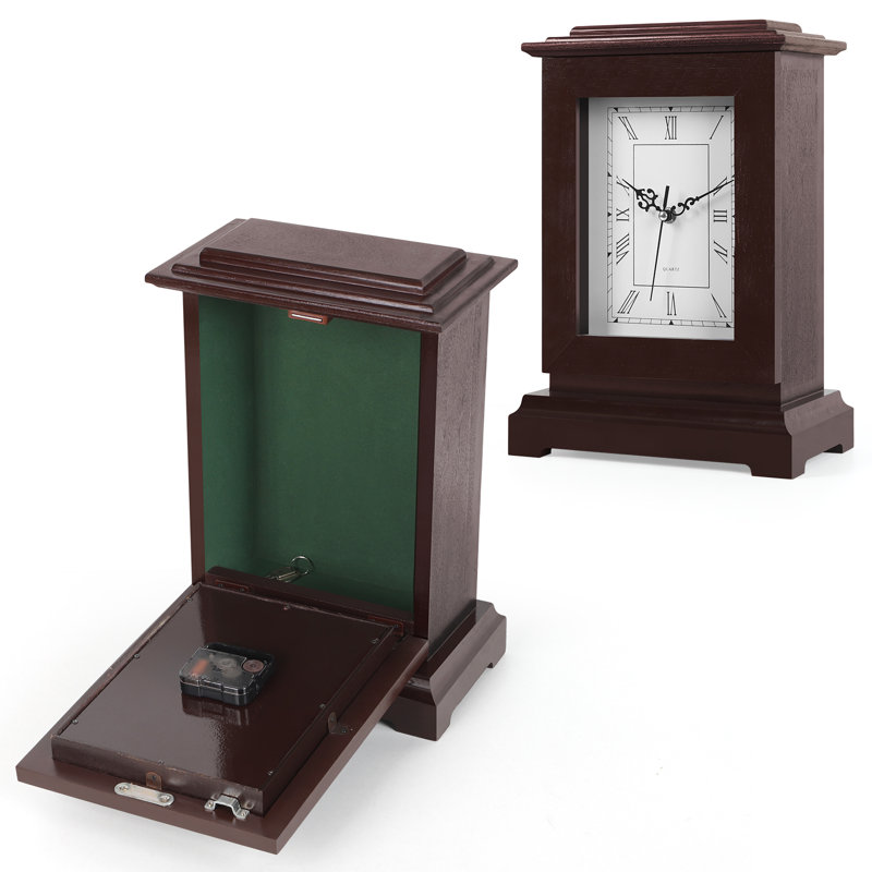 Horloge de boîte à fusil - couleur acajou