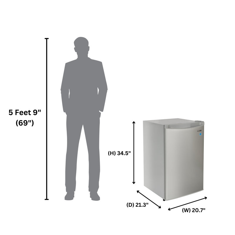 Conserv 3cf Compact Upright Freezer REVERSIBLE DOOR Freestanding 110V E-Star