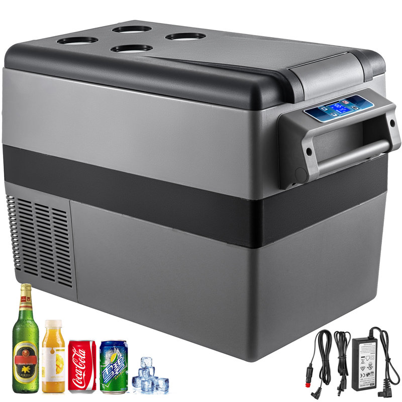 Car Refrigerator, DC 12/24V AC100-240V Compressor Electric Cooler, -4°F to 68°F Car Fridge with APP Control, 60W Cars Freezer for RVs, Campsites, Boats, Camping, Fishing, 48 QT Portable Freezer