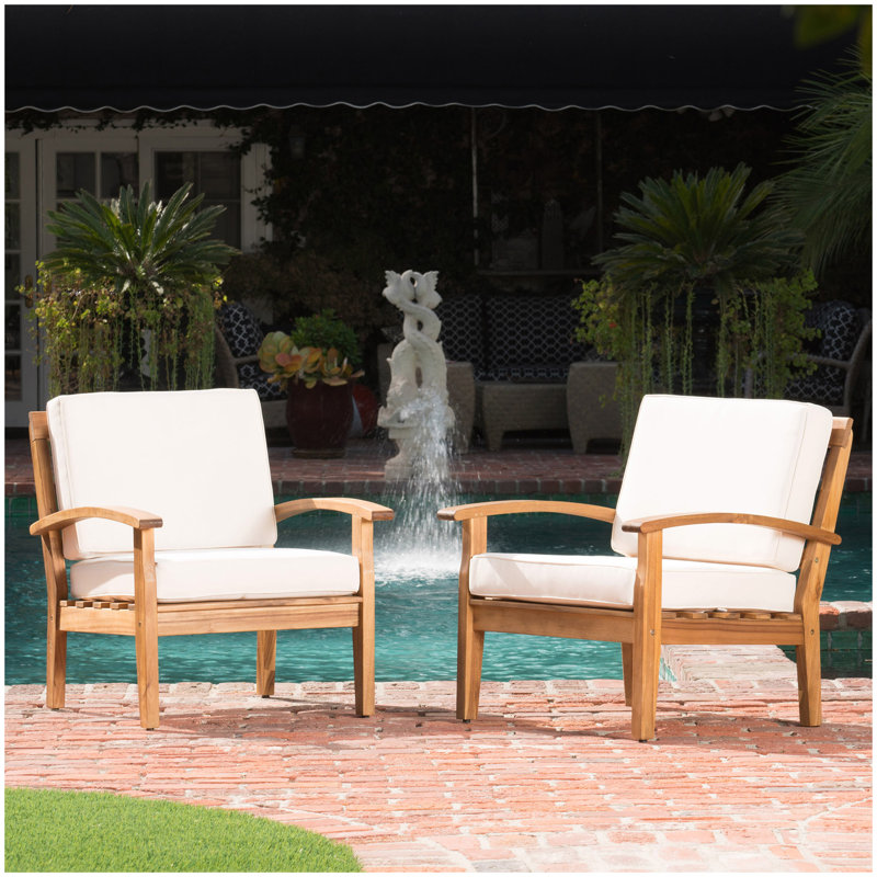 PEYTON CLUB CHAIR, Beige, Teak