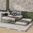 Adjustable Full Wood Bed With Trundle