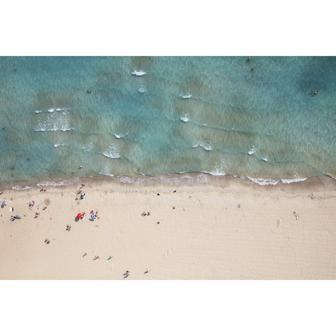 Luftaufnahme eines Strandes - Leinwandbild