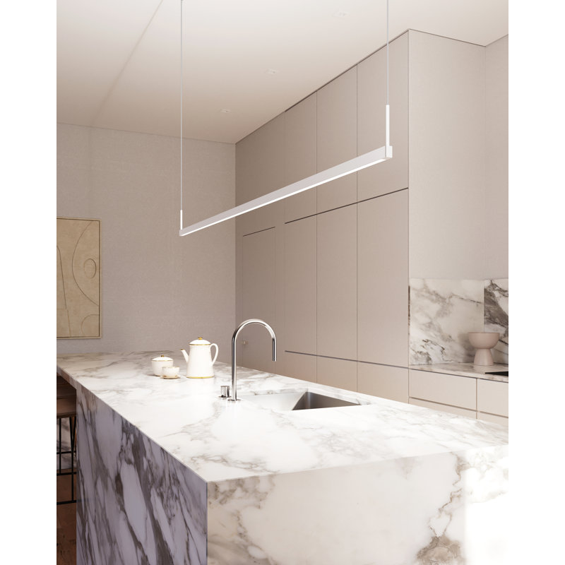 Thin-Line 2 - Light LED Pendant, Satin White, 3000K, 5" H x 36" W x 0.75" D