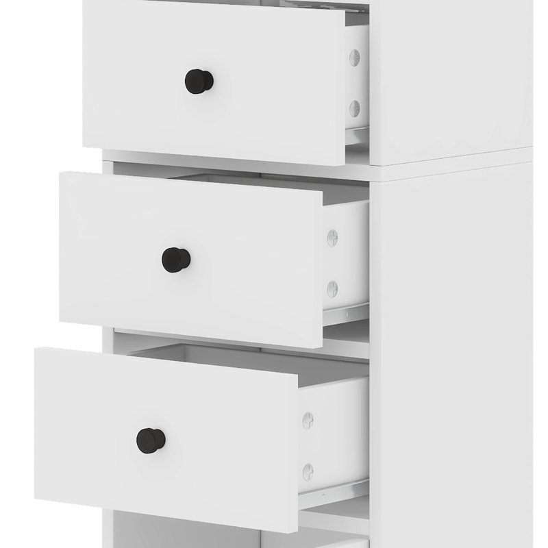 Armoire de rangement autoportante pour plancher avec 3 tiroirs