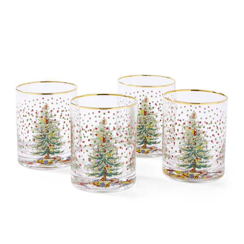 Verres à pois DOF, ensemble de 4