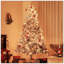 Arbre de Noël artificiel pré-éclairé avec 500 lumières claires et 1530 pointes, arbre de Noël enneigé avec base en métal, arbre de Noël à charnières pour les fêtes à la maison