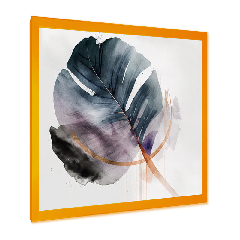 Green Philodendron Leafy Whispers II - impression, H 16 po x l 16 po x P 1 po, Encadrement doré