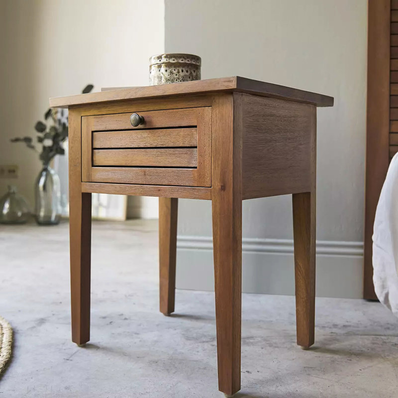 Jakobson 45 cm W Solid Wood Bedside Table