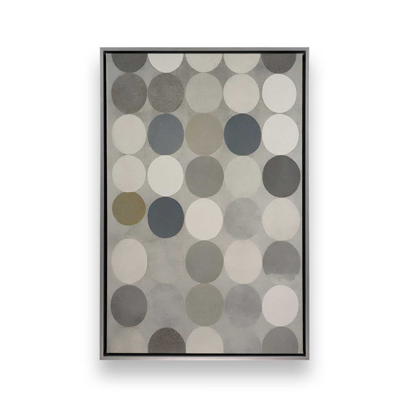 «Greyscale Halftone II» par Elena Ray, reproduction d'art, H 16 po x l 12 po, «Floater», reproduction encadrée sans passe-par