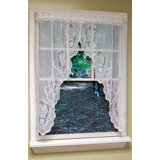 Macsen Floral Scalloped 56'' W Window Valance