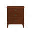 Table de chevet rétro en bois avec 3 tiroirs d'angle