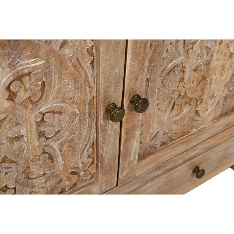Armoire d'appoint en bois massif à 2 portes Macintyre