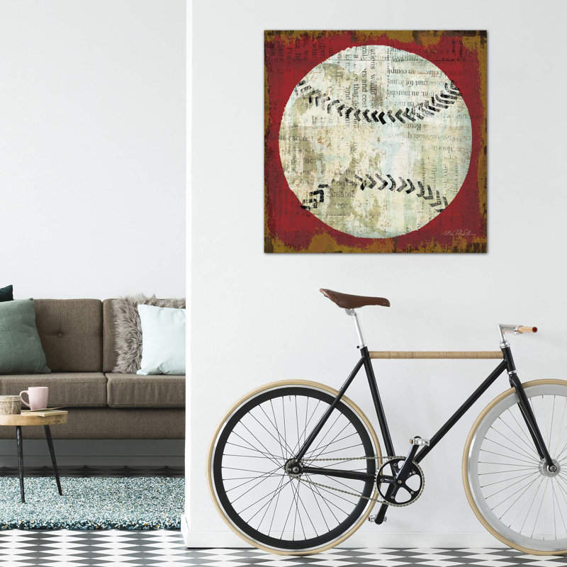 «Ball I» par Michael Mullan - reproduction d'art, Toile avec cadre en bois classique, Pas de tapis