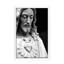 Jesus Christ Black & White - Floater Frame Print on Canvas-954745103-954745099