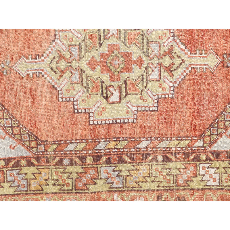Tapis unique en laine de 3 pi 6 po x 5 pi 8 po des années 1960
