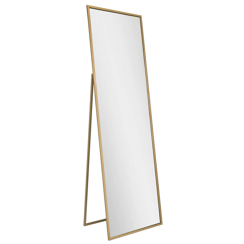 Covertt Metal Flat Floor Mirror, Gold