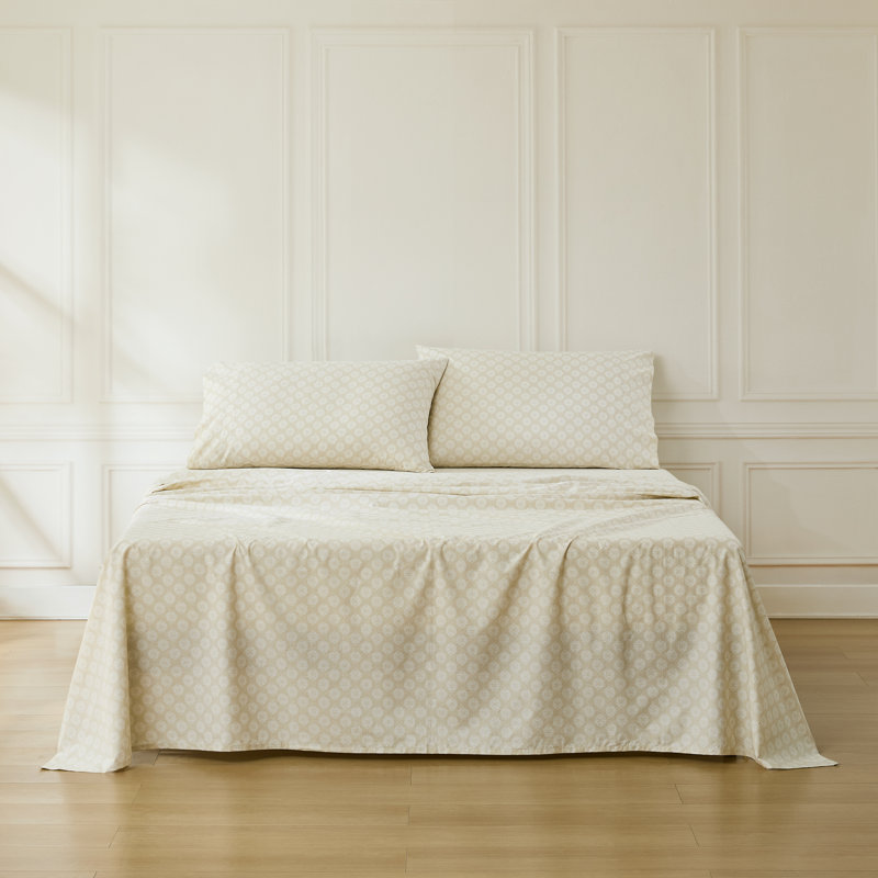 Ensemble de draps en coton Sophie, Ensemble de draps pour grand lit avec 3 pièces su
