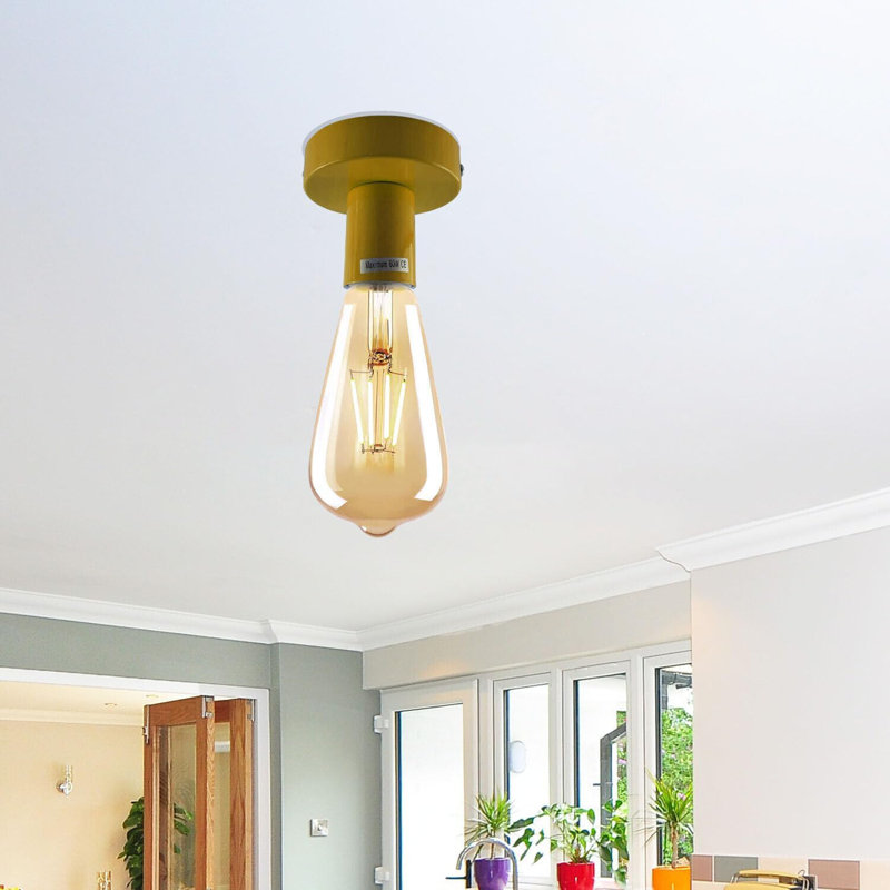 Semi Flush Mount, Yellow