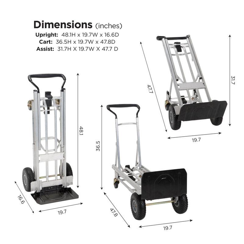 1000 Lb. Capacity Foldable Hand Truck Dolly