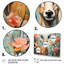 Fleurs de cerf roses et vertes - Art mural animal cerf-2046147817-2046147835