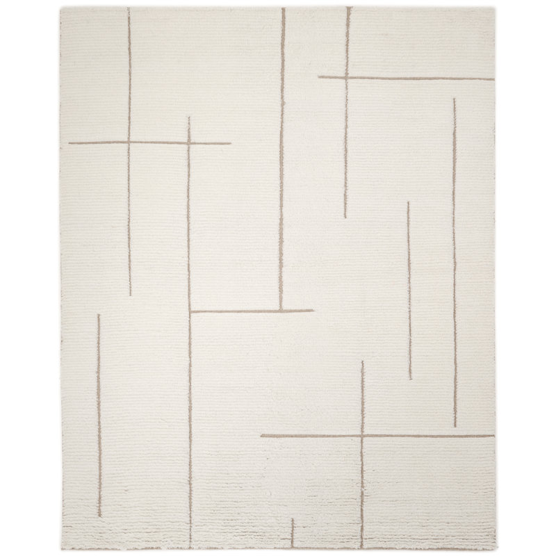Norwhich Hand Knotted Area Rug, Rectangle 3' x 5'