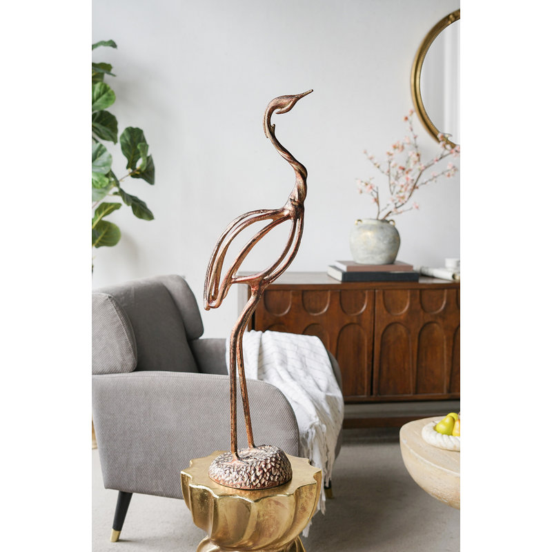 Figurine de grue 10 x 8 x 37 po