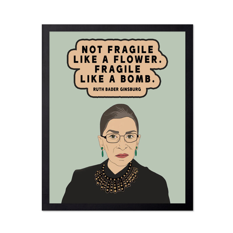 «Fragile Like A Bomb No1», Poster, White Framed, 16"H x 20"W
