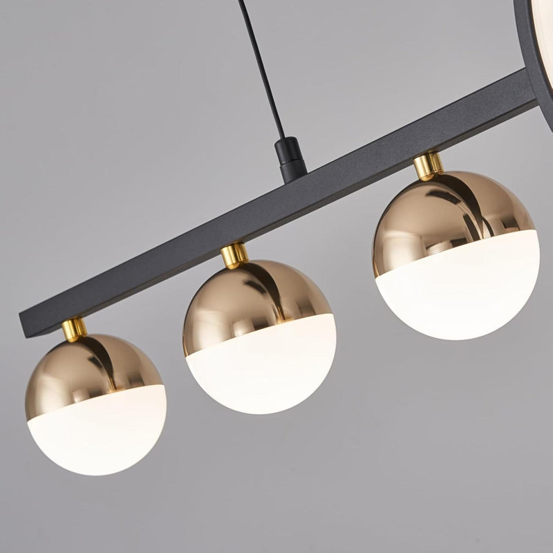 Modern Chandeliers For Dining Room Dimmable LED Chandelier Linear Pendant Light For Kitchen Island Globe Haning Pendant Chandelier Lighitng With Remote
