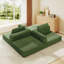 Canapé-lit convertible avec coussin cylindrique - Coussin pliant en velours côtelé avec cadre de forme fixe pour le salon, la chambre à coucher, le salon, le studio-jade-131658882