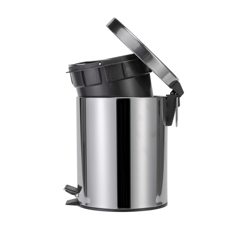 Britannia Metal Step On Kitchen Trash Can, 5 L