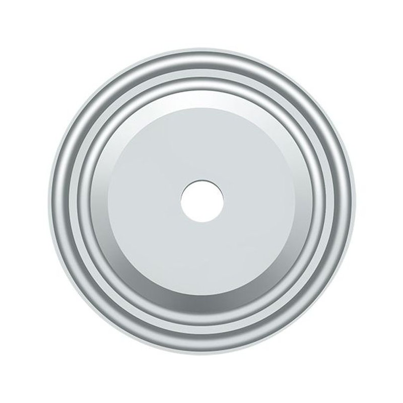 Metal Knob Backplate, Polished Chrome