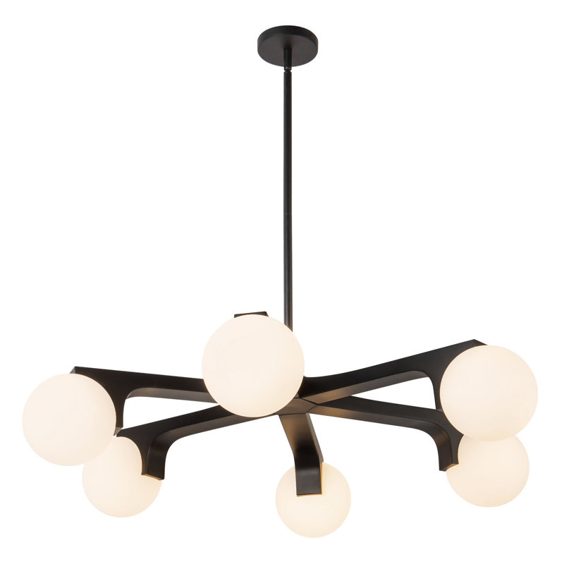 Briar 37-in Black Chandelier, Matte Black