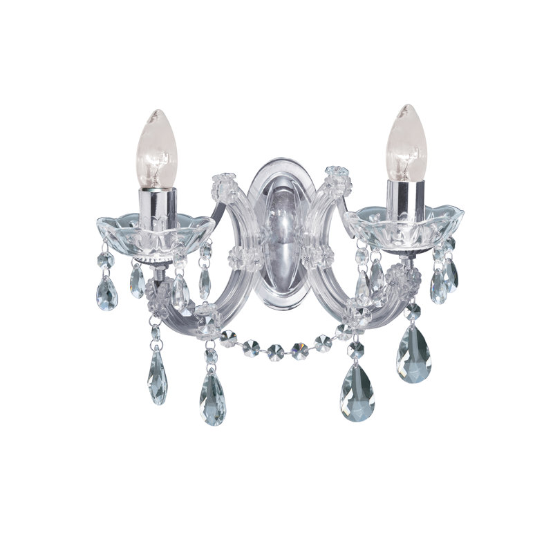Kelly Candle Wall Light, Chrome