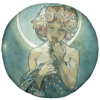 Coussin de sol alphonse mucha moon star