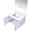 30 po Meuble-lavabo gris foncé avec comptoir en quartz, robinet, miroir - Scratch-531146788