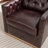 Azib 31'' Wide Genuine Leather Top Grain Leather Swivel Armchair-777011266