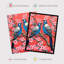 Wall Art Print Cherry Blossom Exotic Birds Blue Vibrant Blooming Branch Poster