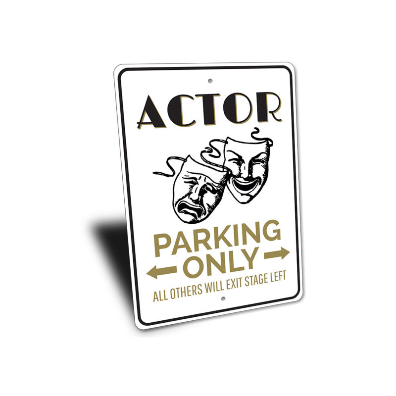 Plaque en aluminium Drama Mask, H 10 po x l 14 po x P 0,04 po