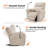 Swivel Glider Rocker Power Recliner Chair with Adjustable Headrest & Phone Holder, Fabric-1910950066
