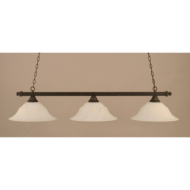 Barre carrée / ronde 3 lumières, Blanc, Granite noir
