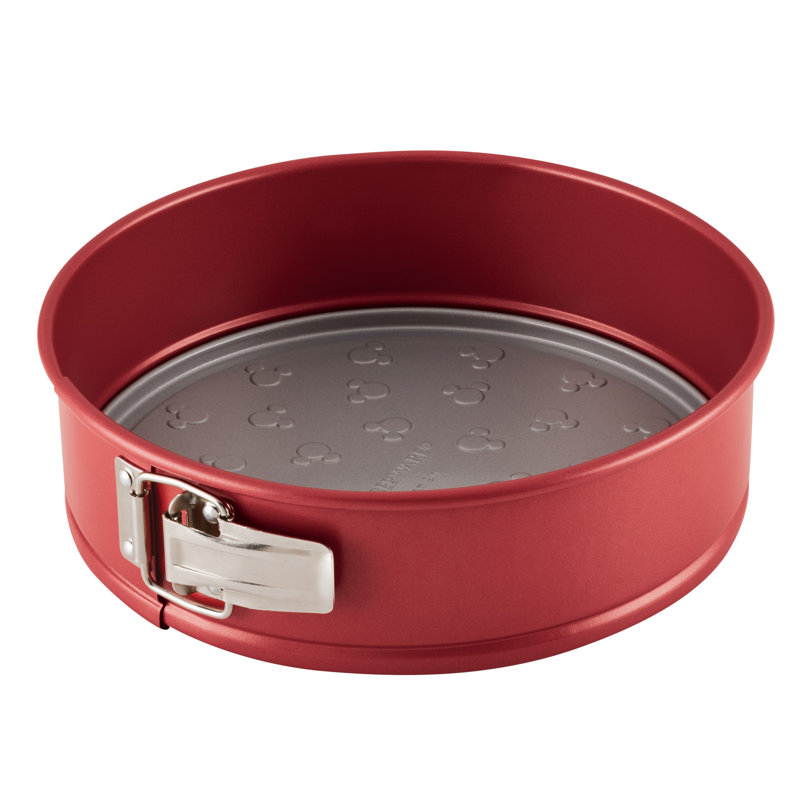 Farberware Disney Bake With Mickey Mouse Nonstick Round Springform Pan, 9 Inch, Red