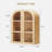 Wood Arch Wall Mounted Bathroom Cabinet-2063709946