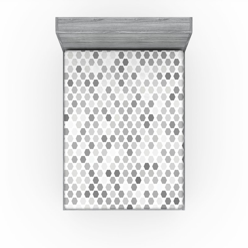 Ensemble de 2 drap-housse géométriques Ambesonne, Drap-housse de taille double