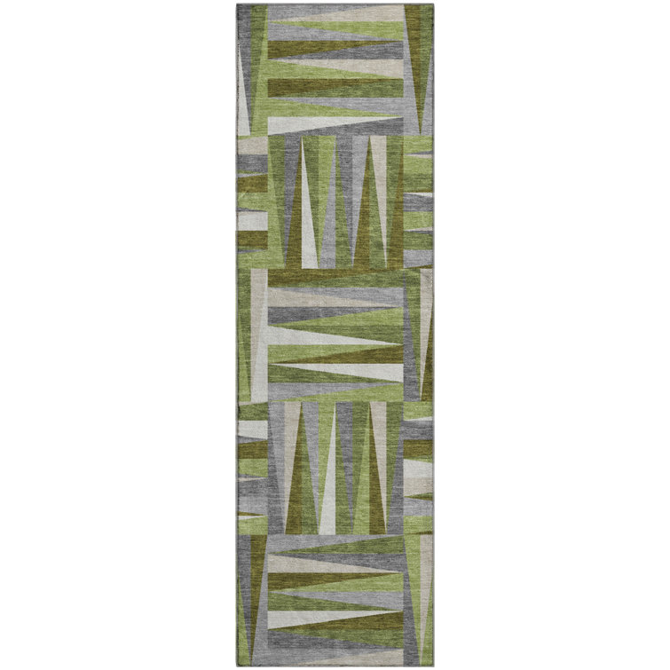 Premium Machine Washable Collett AMF1012 Squares Rug