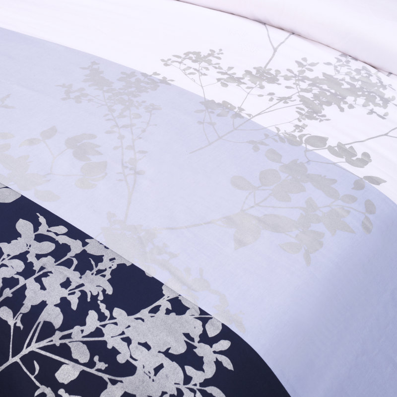  Ensemble de housse de couette 100% coton Bandera (ensemble de 3), Très grand / très grand californien + 2 très gr, Bleu