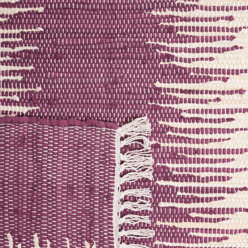 Cayman Hand Woven Cotton Striped Rug, Rectangle 5' x 8'